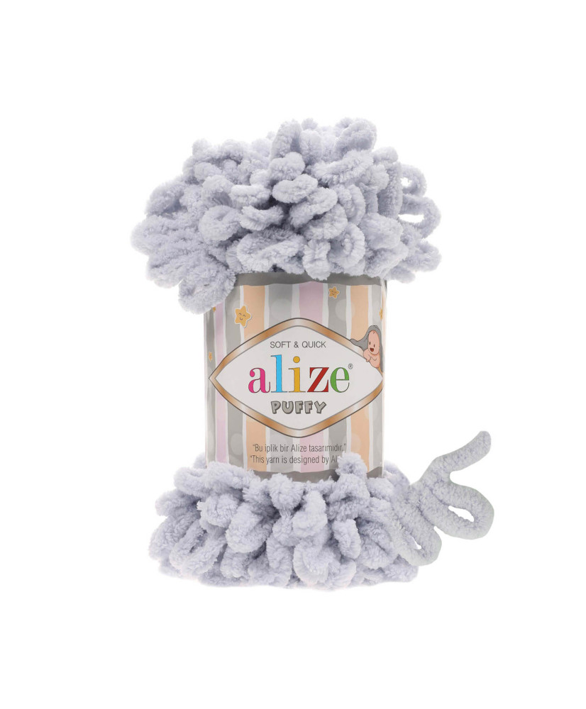 Yarn Alize Puffy light gray (416) Yarn Alize Puffy light gray (416)