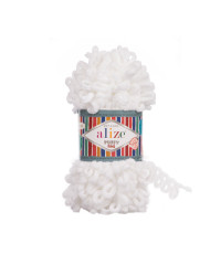 Yarn Alize Puffy Fine white (55)