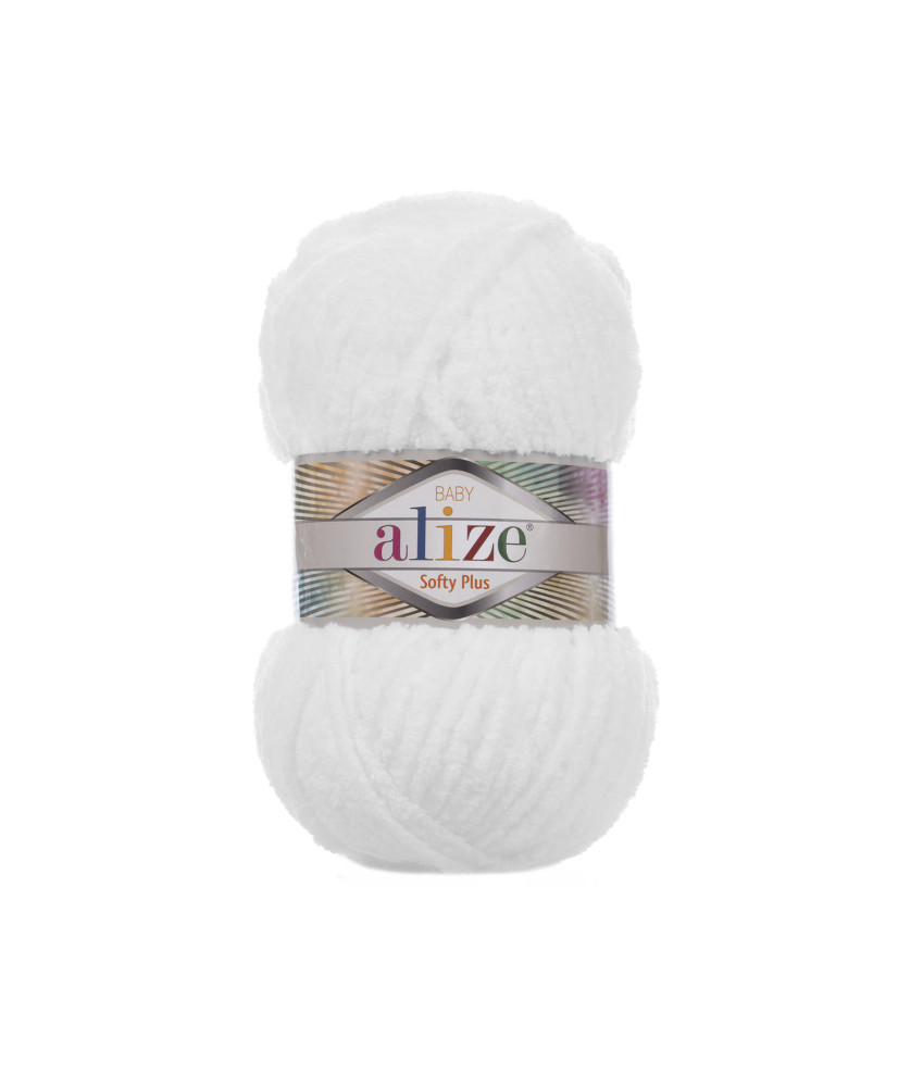 Yarn Alize Softy Plus white (55) Yarn Alize Softy Plus white (55)
