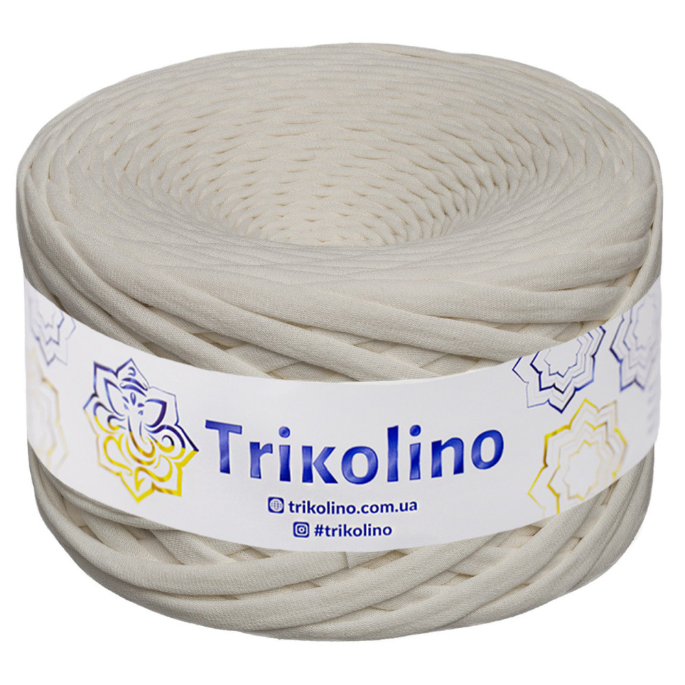 Трикотажна пряжа Trikolino 7-9 мм, айворі 100 м (420204) Трикотажна пряжа Trikolino 7-9 мм, айворі 100 м (420204)