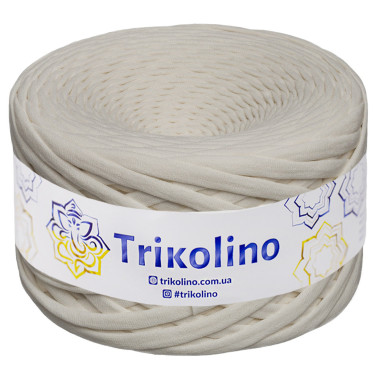 Трикотажна пряжа Trikolino 7-9 мм, айворі 100 м (420204)