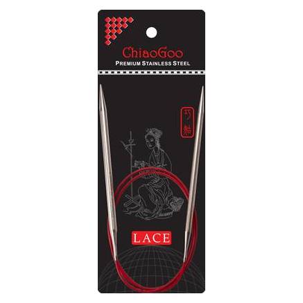 Спицы круговые стальные с удлиненным кончиком ChiaoGoo Lace 4,5 мм 60 см  (7024-7)