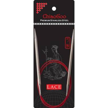 Спицы круговые стальные с удлиненным кончиком ChiaoGoo Lace 4,5 мм 60 см  (7024-7)