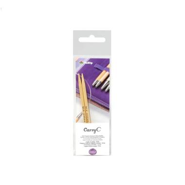 Replacement shortened bamboo needles Tulip Carry C, 4.0 mm 9.5 cm CTMM-03