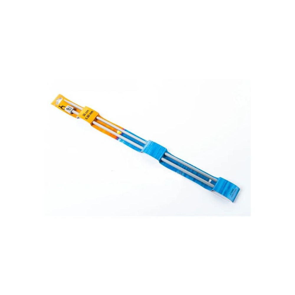 Straight plastic knitting needles - 5.5 mm, 35 cm Pony 33662
