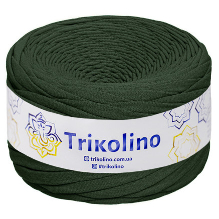 Трикотажная пряжа Trikolino 7-9 мм, оливковый хаки 100 м (410285)