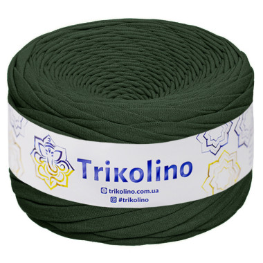 Трикотажная пряжа Trikolino 7-9 мм, оливковый хаки 100 м (410285)