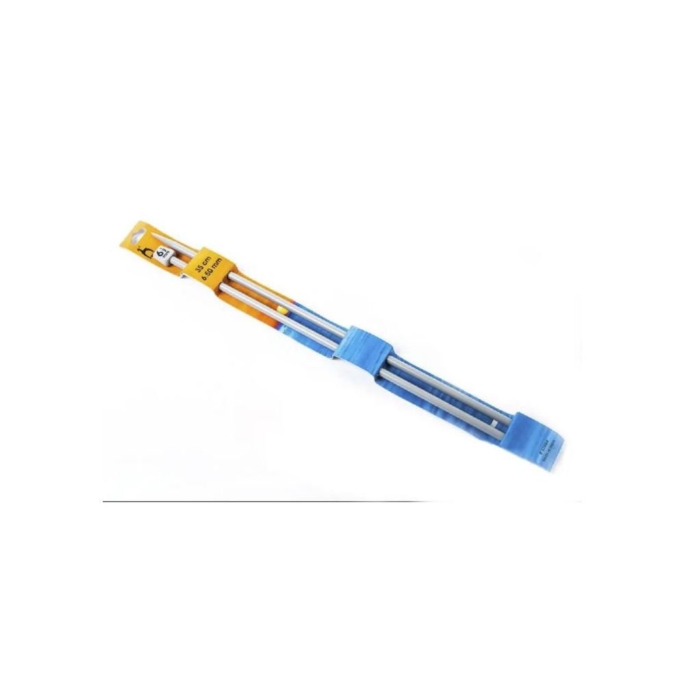 Straight plastic knitting needles - 6.5 mm, 35 cm Pony 33664