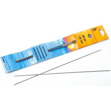 Metallic stocking needles Pony  1.25 mm, 20 cm (35502)