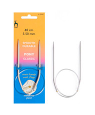Circular knitting needles aluminum Pony 3.5 mm, 40 cm (47607)