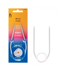 Circular knitting needles aluminum Pony 4.0 mm, 40 cm (47609)