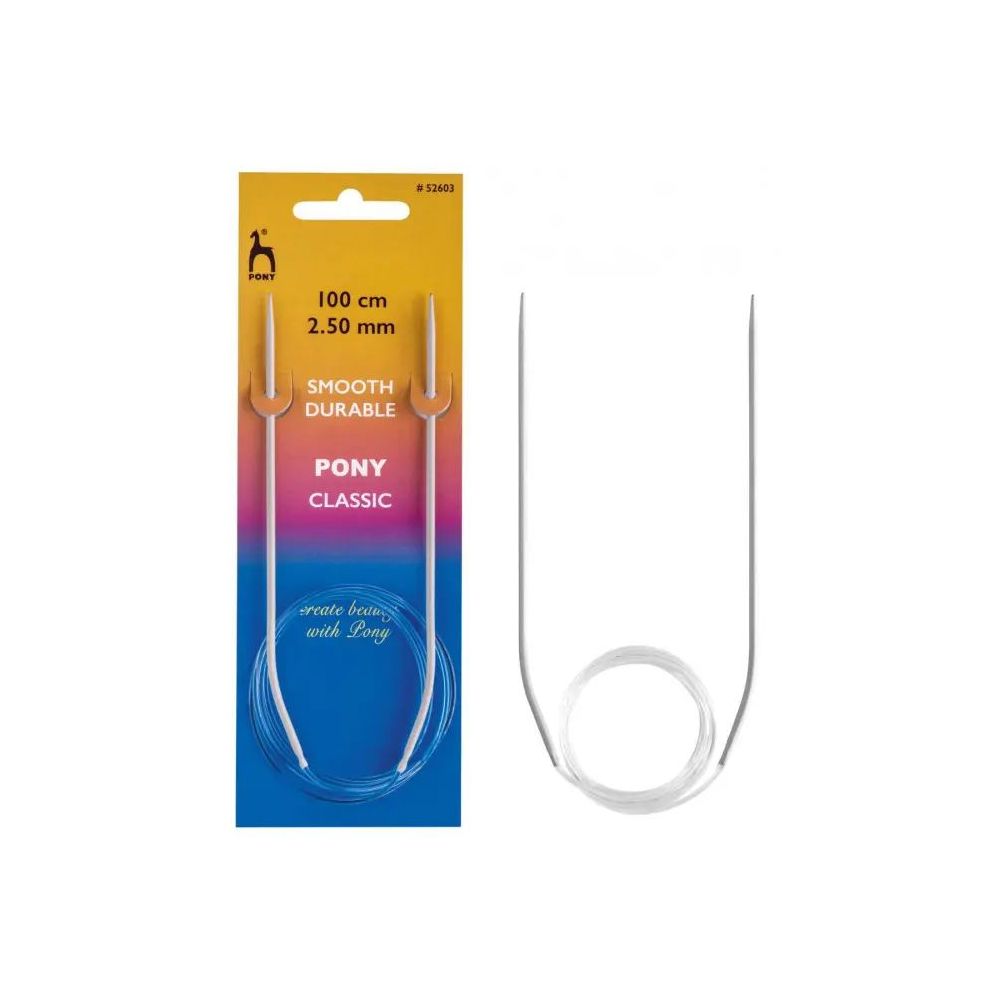 Circular knitting needles aluminum Pony 2.5 mm, 100 cm (52603)