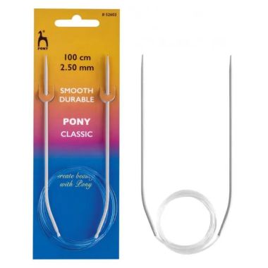 Circular knitting needles aluminum Pony 2.5 mm, 100 cm (52603)