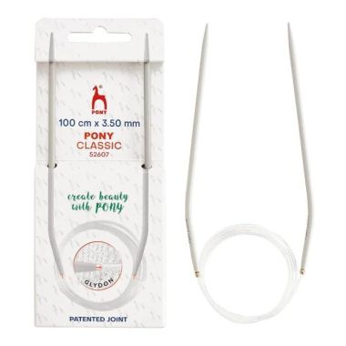 Circular knitting needles aluminum Pony 3.5 mm, 100 cm (52607)