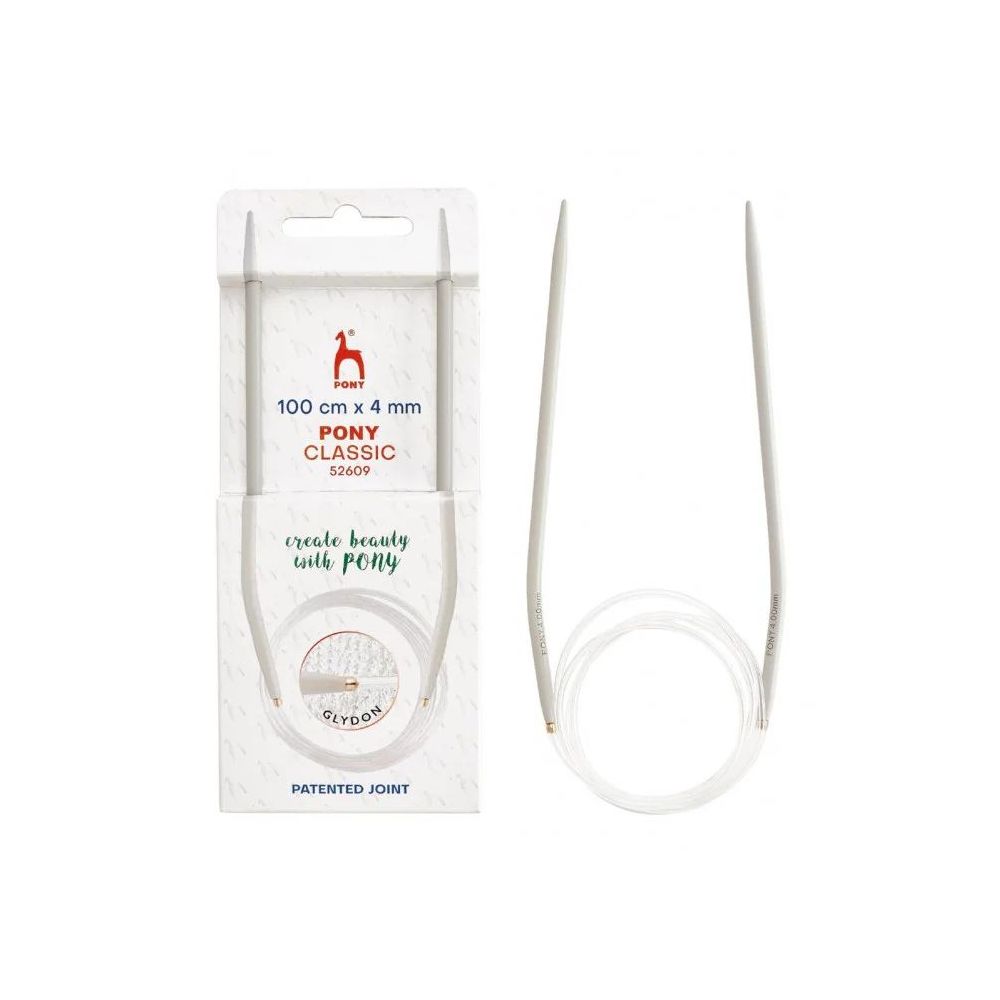 Circular knitting needles aluminum Pony 4.0 mm, 100 cm (52609)