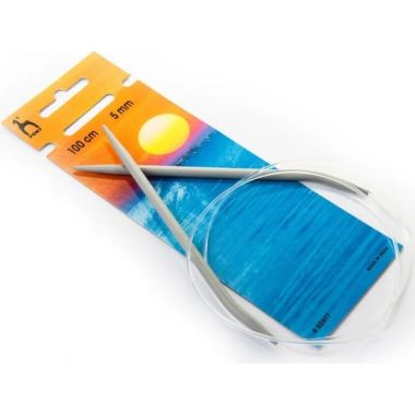 Circular knitting needles aluminum Pony 5.0 mm, 100 cm (52611)