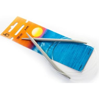 Circular knitting needles aluminum Pony 6.0 mm, 100 cm (52613)