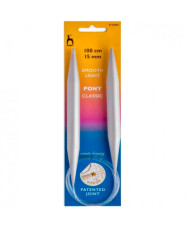 Circular plastic knitting needles Pony 15 mm, 100 cm (52684)