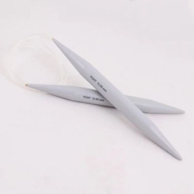Circular plastic knitting needles Pony 15 mm, 100 cm (52684)