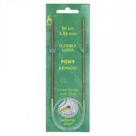 Спицы круговые бамбук Pony 2,5 мм, 80 см (67303)