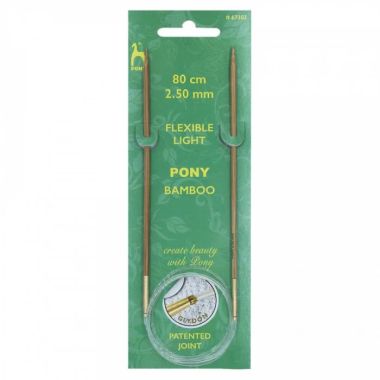 Спицы круговые бамбук Pony 2,5 мм, 80 см (67303)