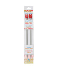 Straight aluminum needles (children's) Pony 4.5 mm, 18 cm (61610)