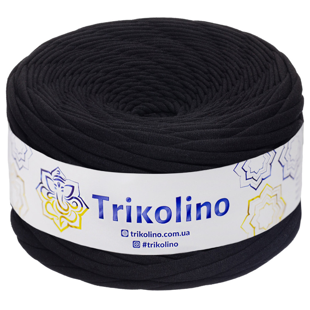 Трикотажна пряжа Trikolino 7-9 мм, чорний 100 м (400289) Трикотажна пряжа Trikolino 7-9 мм, чорний 100 м (400289)
