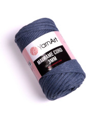 Knitted cord Macrame Cord 3 mm Yarn Art, jeans (761)