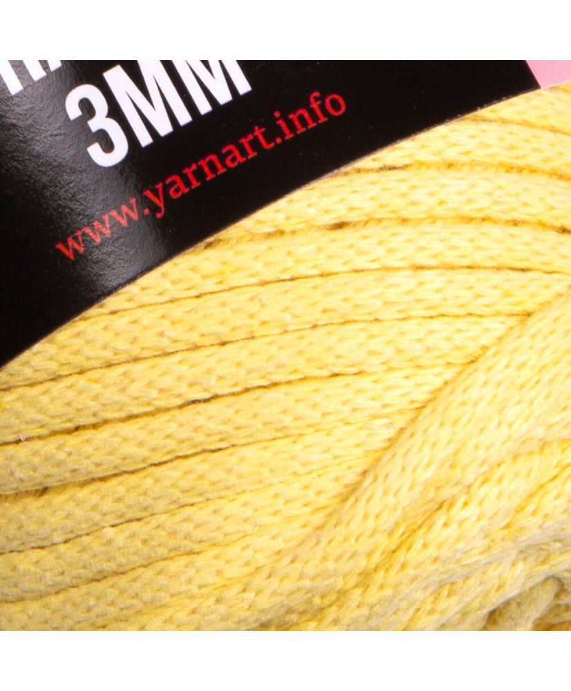 Knitted cord Macrame Cord 3 mm Yarn Art, yellow (754)