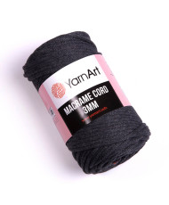 Knitted cord Macrame Cord 3 mm Yarn Art, dark gray (758)