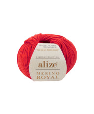 Yarn merino wool Alize Merino Royal red (56)