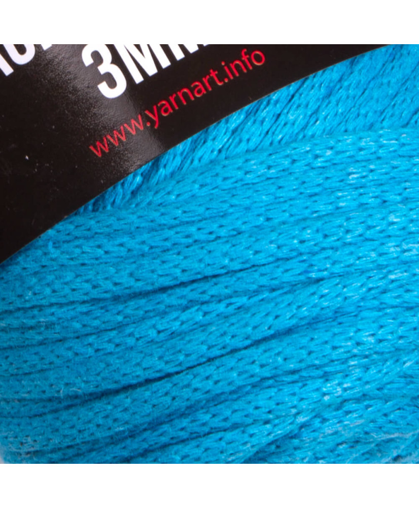 Knitted cord Macrame Cord 3 mm Yarn Art, turquoise (763)