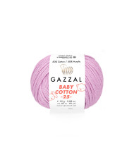 Yarn Gazzal Baby Cotton 25 lilac pink (3422)