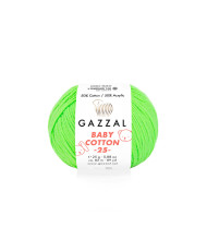 Yarn Gazzal Baby Cotton 25 bright green (3427)