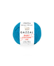 Yarn Gazzal Baby Cotton 25 sea ​​blue (3428)