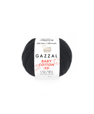Yarn Gazzal Baby Cotton 25 black (3433)