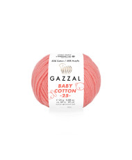 Yarn Gazzal Baby Cotton 25 soft coral (3435)