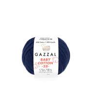 Yarn Gazzal Baby Cotton 25 dark blue (3438)