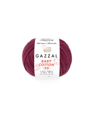 Yarn Gazzal Baby Cotton 25 ruby (3442)