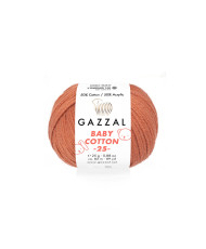 Yarn Gazzal Baby Cotton 25 terracotta (3454)