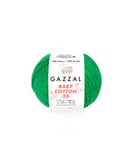 Yarn Gazzal Baby Cotton 25 green (3456)