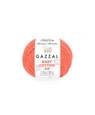 Yarn Gazzal Baby Cotton 25 orange neon (3459)