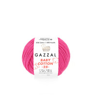 Yarn Gazzal Baby Cotton 25 bright pink (3461)