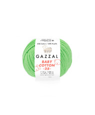 Yarn Gazzal Baby Cotton 25 green apple (3466)