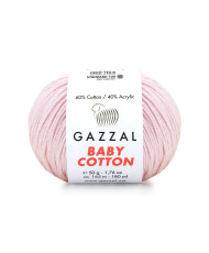 Yarn Gazzal Baby Cotton soft pink (3411)