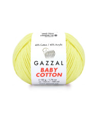Yarn Gazzal Baby Cotton soft yellow (3413)
