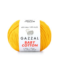 Yarn Gazzal Baby Cotton yellow (3417)