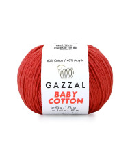 Yarn Gazzal Baby Cotton coral (3418)