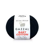 Yarn Gazzal Baby Cotton black (3433)