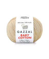 Yarn Gazzal Baby Cotton creme brulee (3445)